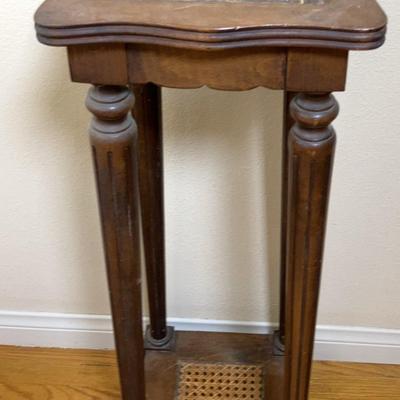 Tall Stand with Wicker Top