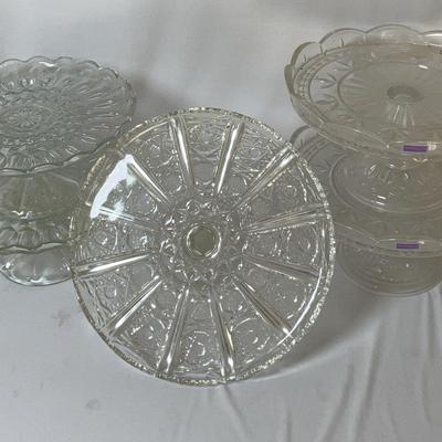 Marquis by Waterford Crystal & Cut Glass Pedestal Cake Stands