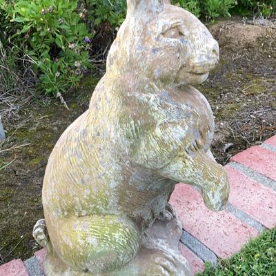 Garden Statue - Broken Ear Bunny 