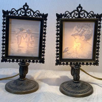 Pair of Lithophane Lamps