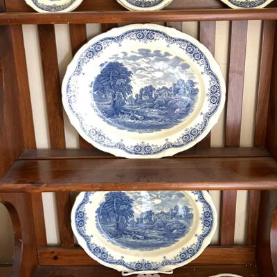 Grindley England 'Scenes after Constable' Blue & White Platters & Plates