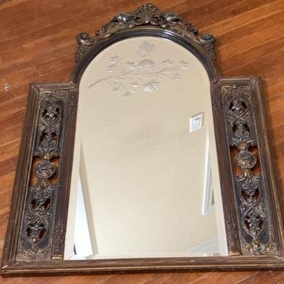 Mirror in Carved Wood Frame