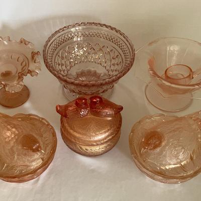 Vintage Pink Depression Glass  
