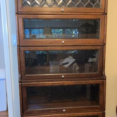 Five Stack Possible Oak Barrister Bookcase