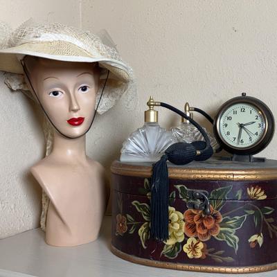 Vintage Department Store Display Mannequin, Perfume Bottles & More