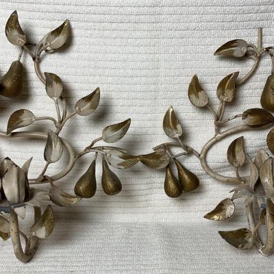 Candle Sconce - Metal Birds on Branches (set of 2)