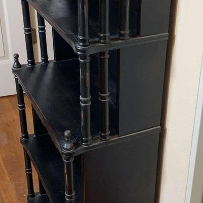 Duncan Phyfe like 4 Shelf Black Bookcase 