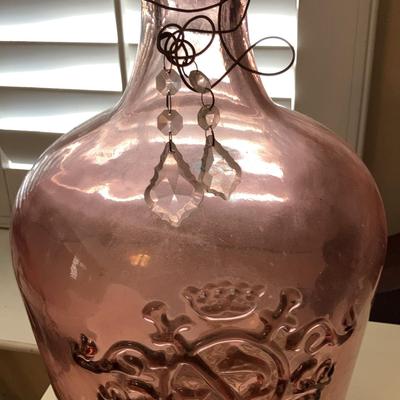 Vidrio San Miguel Rose Colored Recycled Glass Cabernet Wine Jug