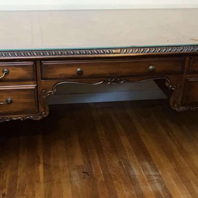 Freedman’s Office Furniture - Burl Wood Desk