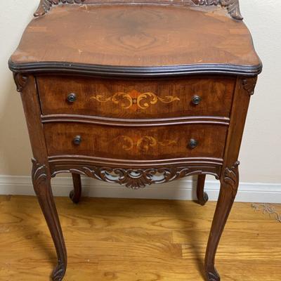 Two Drawer Wooden Nightstand/Accent Table