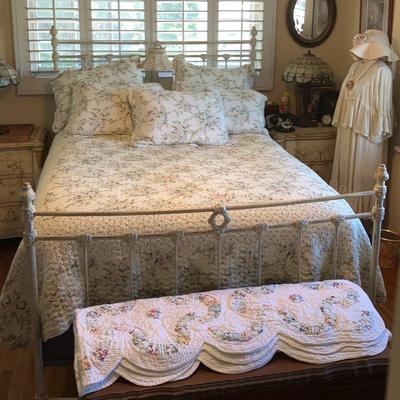 Antique Iron Queen sized Bed 