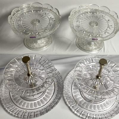 Waterford Crystal Cake Platters & Tiered Serving Dishes 
