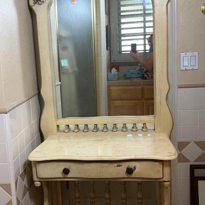 Antique Marble Top Vanity Table 