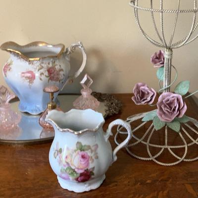 Vanity Mirror, Pink Perfume Bottles and More