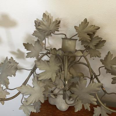 Twin Leaf Candle Sconces