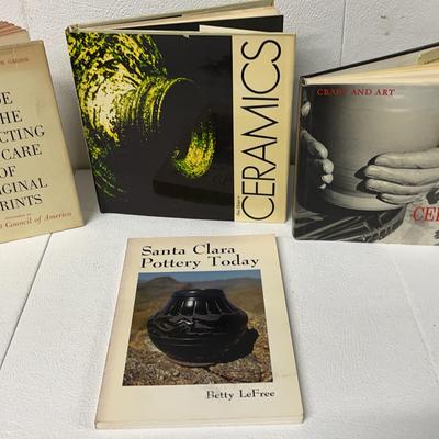 Art Print Collection, Ceramics, Santa Clara Pottery Hardback Books, 4 Books - Vintage