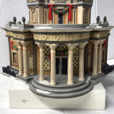 Department 56 Christmas Village - Royal Stock Exchange Porcelain Light