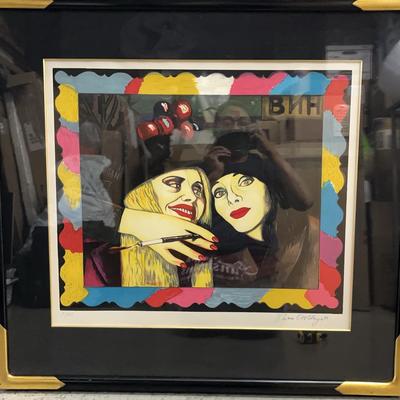 “Friends” by Shimon Okshteyn Ltd Edition Lithograph 9/250, 1984 -Signed and Framed