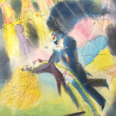 “Crazy Boogey", "Doktor Thrill" Signed Lithograph, Earl William Linderman 1983, Framed