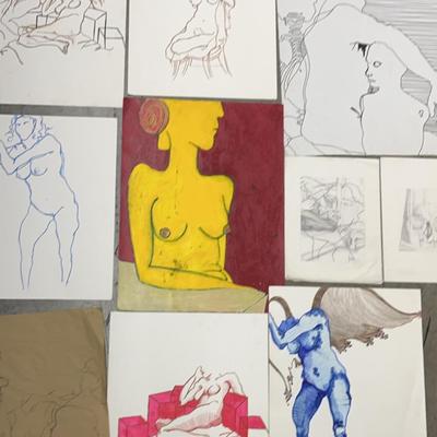 Original Art by Molly Harrison, 10 Pcs - Oil, Sketches, Mixed  Media 