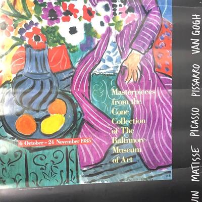 LACMA Masterpieces from the Cone Collection of The Baltimore Art Museum Exhibit Poster 1985