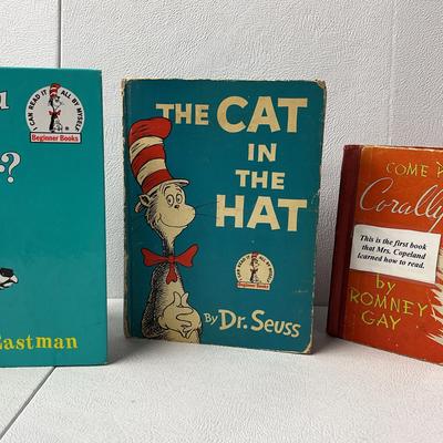 “The Cat in The Hat”, “Come Play With Corally Crothers”, “Are You My Mother?” Hardbacks- Vintage