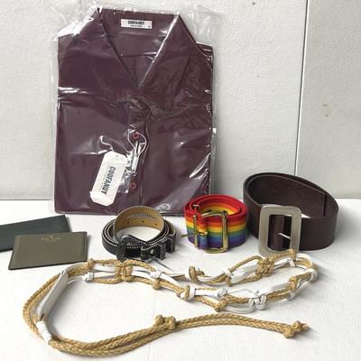 Kate Spade Card Holder; Lanesborough, London Card Holder, XS WOMEN’s Belts, Burgundy Men’s Shirt M