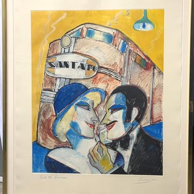 “Santa Fe Romance” by Earl William Linderman - Signed and Framed Lithograph- Oversized
