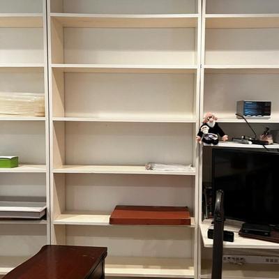 Handmade White Solid Wood Bookshelf - Floor-to-ceiling (10)