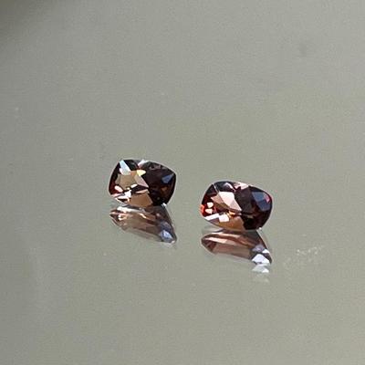 Honey Red Labradorite - Pair - .40ct each 6x4mm