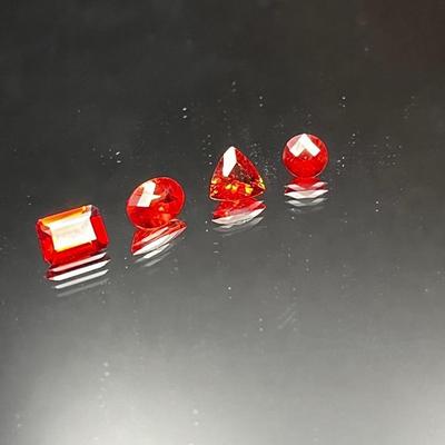 Andesine Labradorite .70ct Emerald Cut, Labradorite Oval .60ct, Triangle .55ct, Round .40ct
