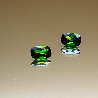 Chrome Diopside - Pair - .45ct .50ct 6x4mm