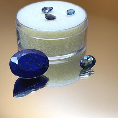 Lapis Lazuli 15ct 18x11mm, Treated Mystic Topaz 1.65ct, Blue Gemstones 1.00ct