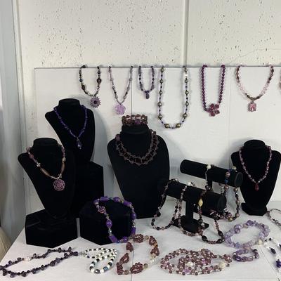 DELETE THIS PURPLE Artisan Handmade Costume Jewelry Necklaces with Vintage Components Reworked 
