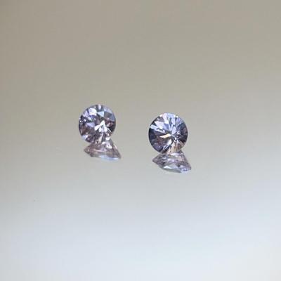 Pink YAG Pair 1.30ct each, 6mm each - Yttrium Synthetic Garnet