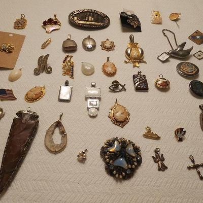 Pendants, Pins, and Buckle, 