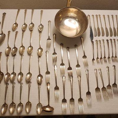 Sterling Flatware and Sterling Bowl