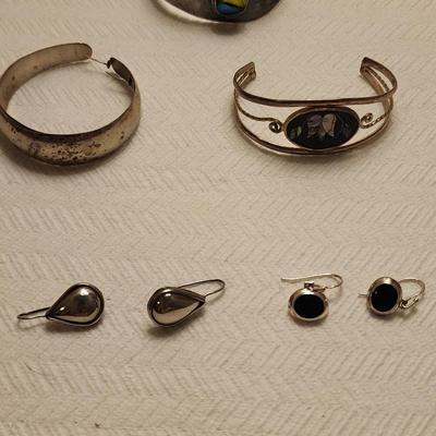 Sterling Bracelets and Sterling Earrings 