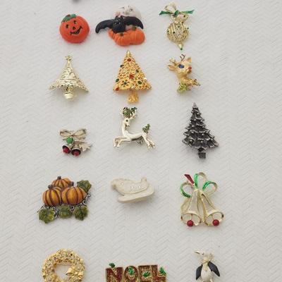 Holiday Brooches