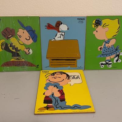 Playskool Charlie Brown And Friends Wooden Puzzles
