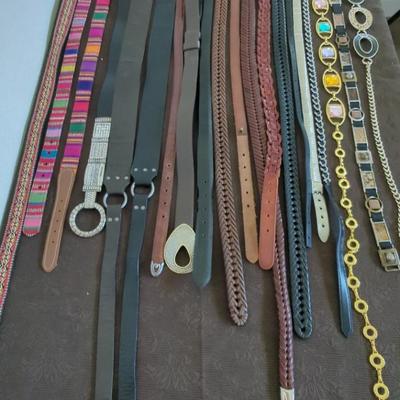 Collection Of Assorted Belts Lot Of 20