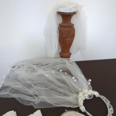 Vintage Wedding Veils, Gloves & Beaded Purse