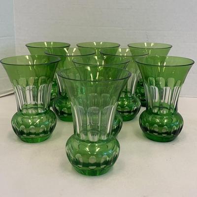 Green & Clear Vases (9)