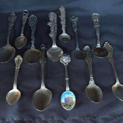 Sterling Vintage Souvenir Spoons - Buildings