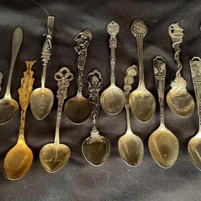 Sterling Vintage Demitasse Souvenir Spoons
