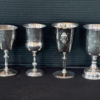 Silver Plated Goblets (8)