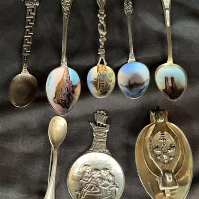 Vintage 800 Silver Souvenir Spoons
