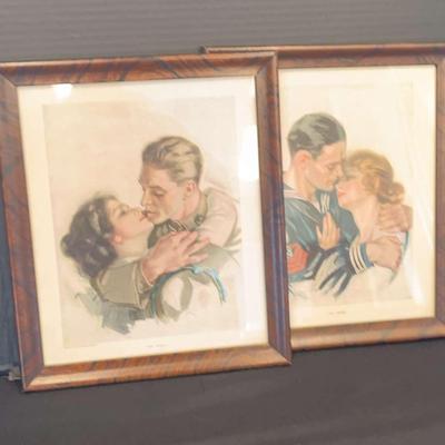 Framed Cosmopolitan Prints (1918) By Harrison Fisher  