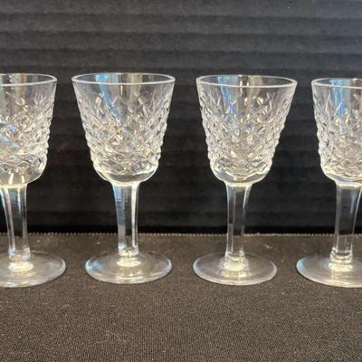 Waterford "Alana" Crystal Small Liqueur/Cordial Glasses (4)l
