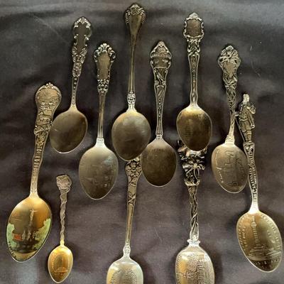 Sterling Vintage Ohio Souvenir Spoons-schools, Gardens & Memorials